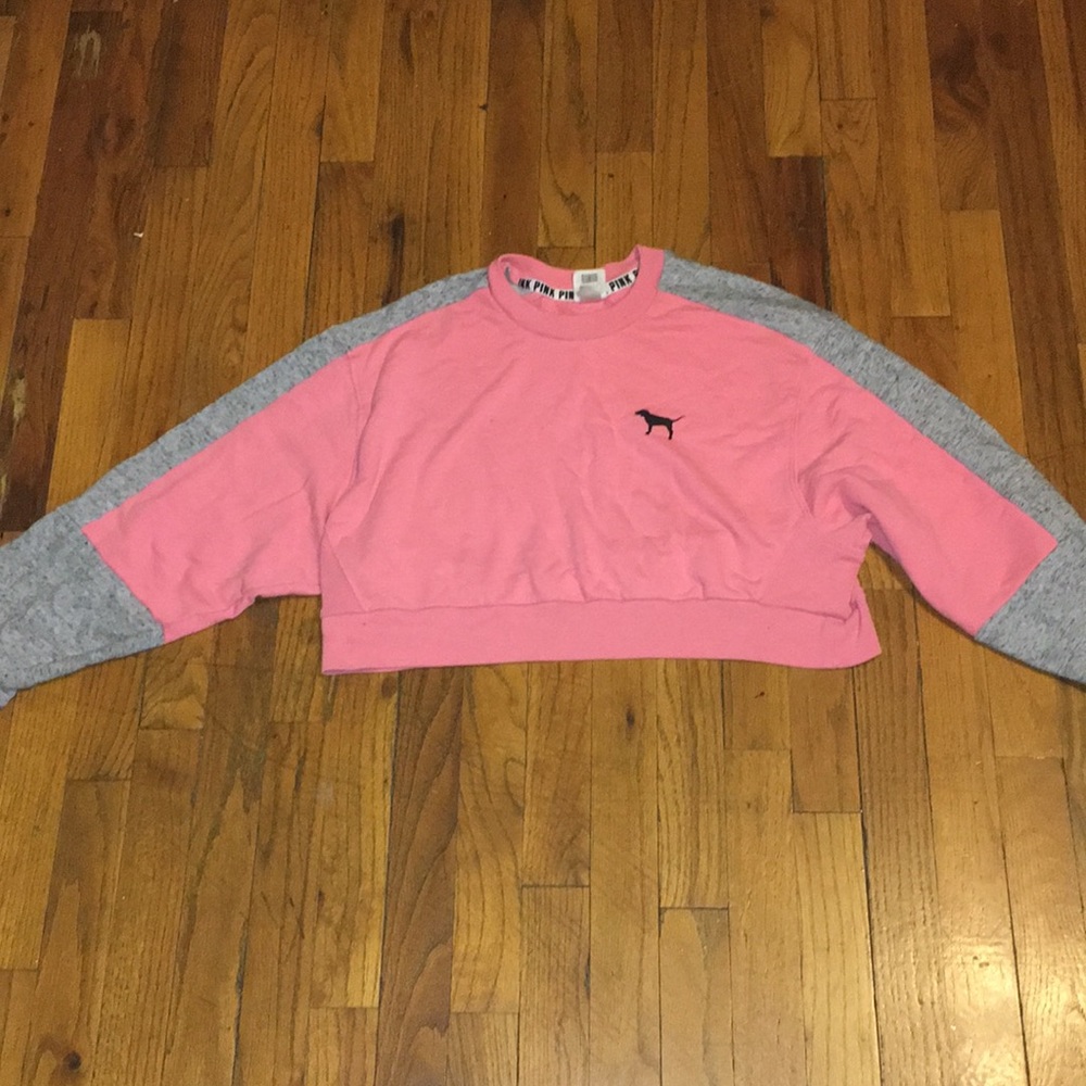 women’s VS PINK cropped sweatshirt
